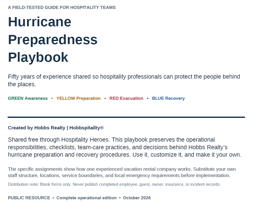 Hobbs Realty Hurricane Preparedness Playbook Document